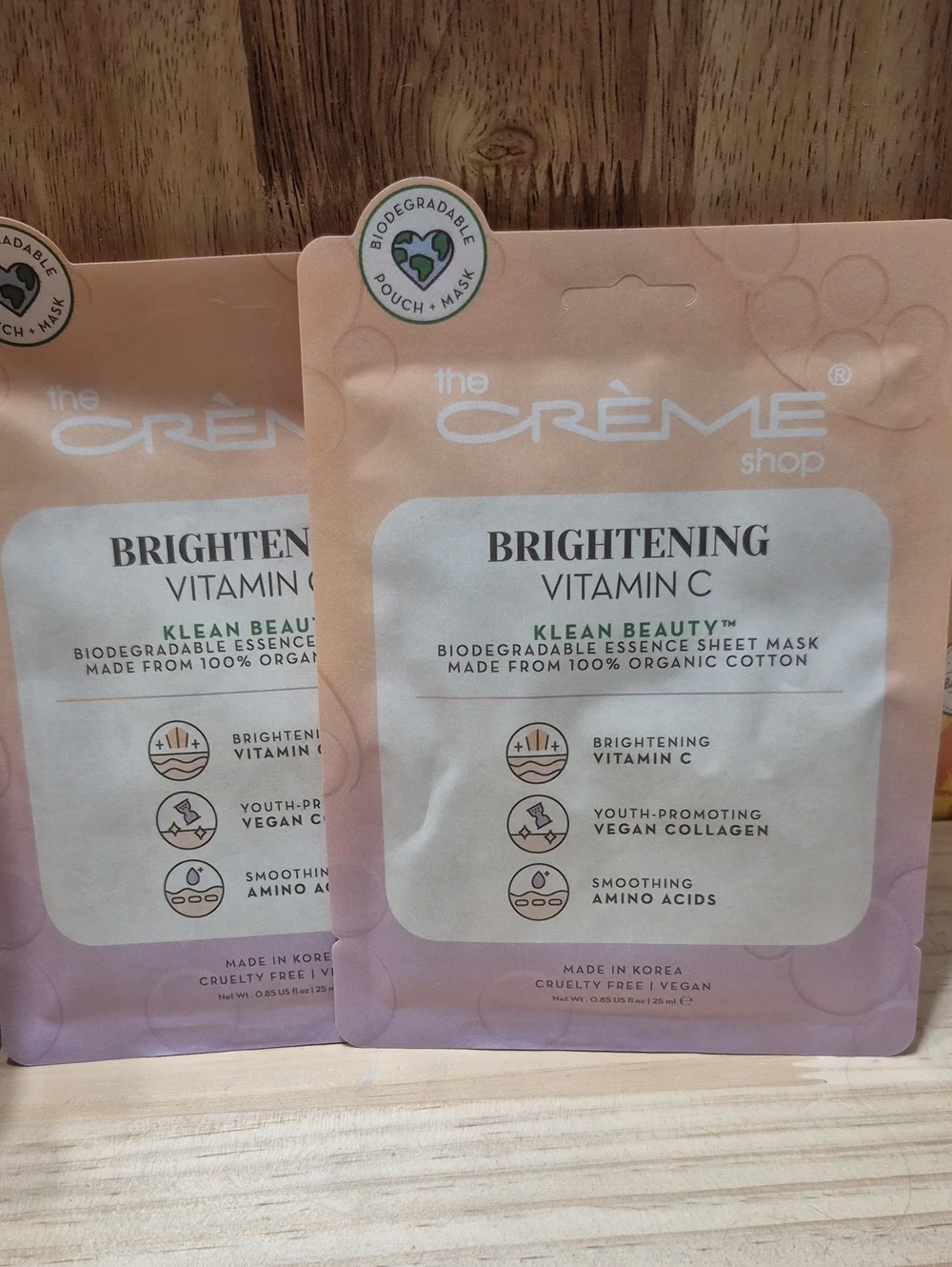 Brightening Vitamin C Sheet Mask - Peach/Pink